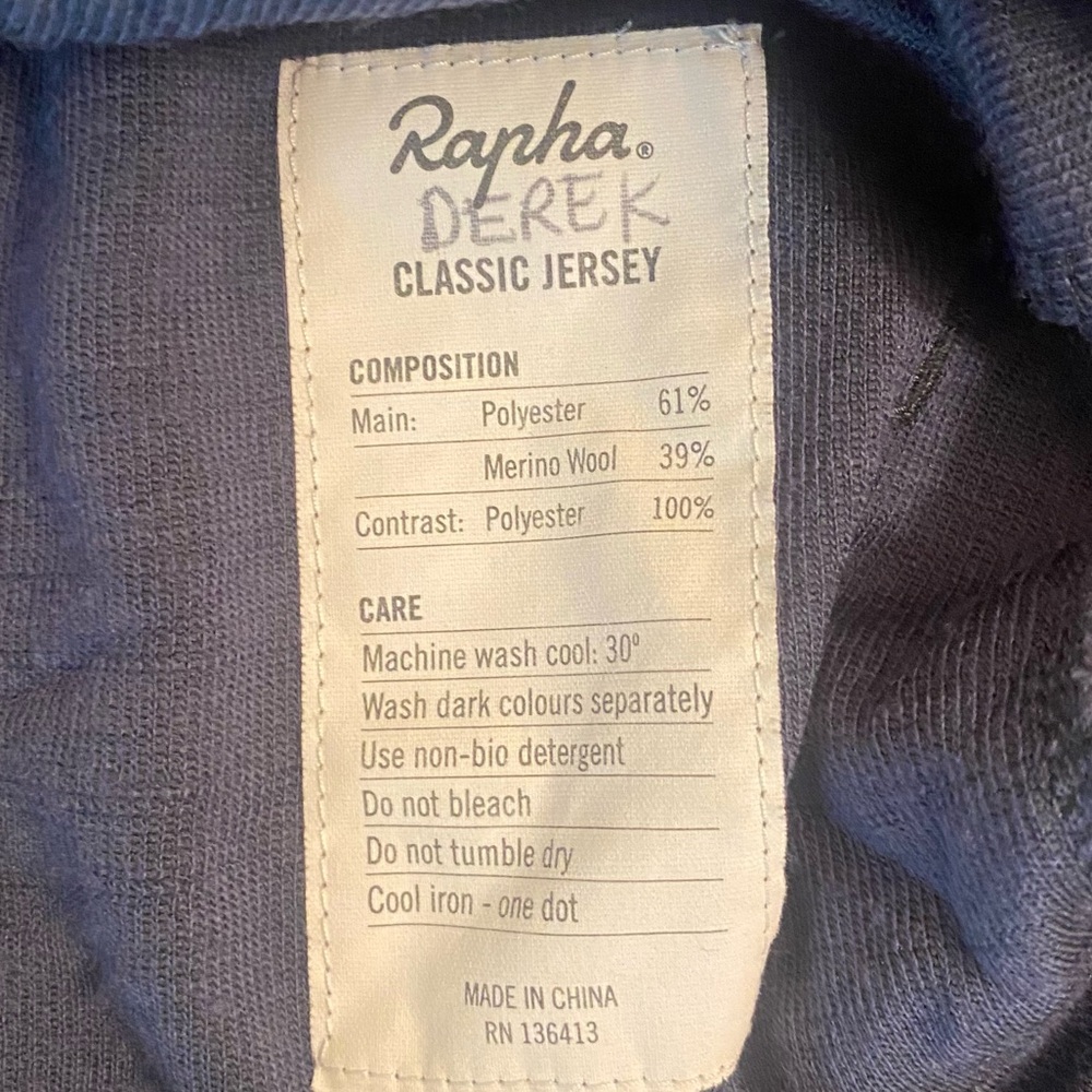 Rapha Derek Cycling Jersey Size Medium | Gray Whi… - image 8